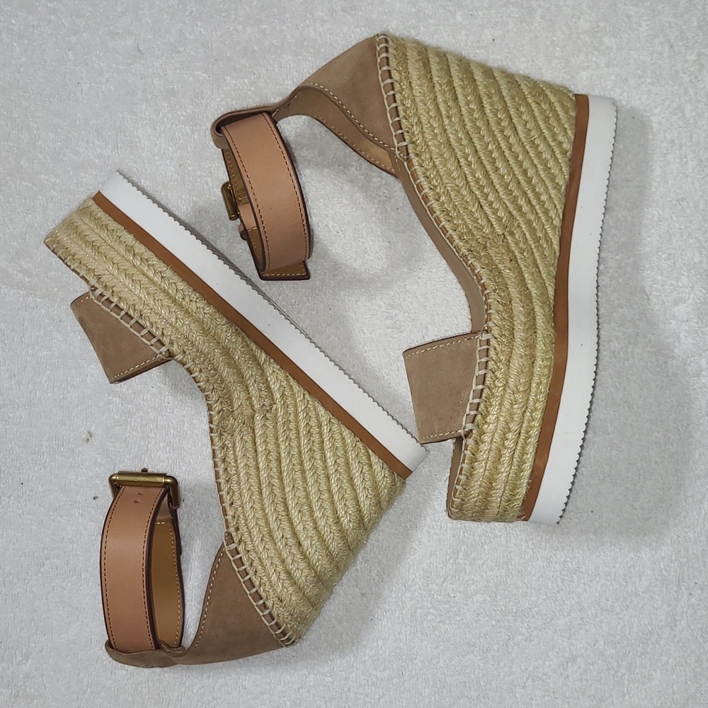 See By Chloe Glyn Platform Espadrille Wedge Sandals Size UE 37 US 6.5 - Picture 3 of 12